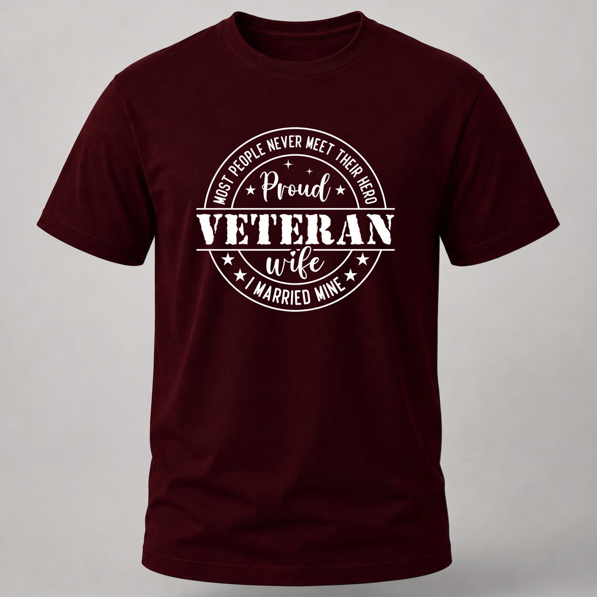 Proud Veteran Wife Maroon