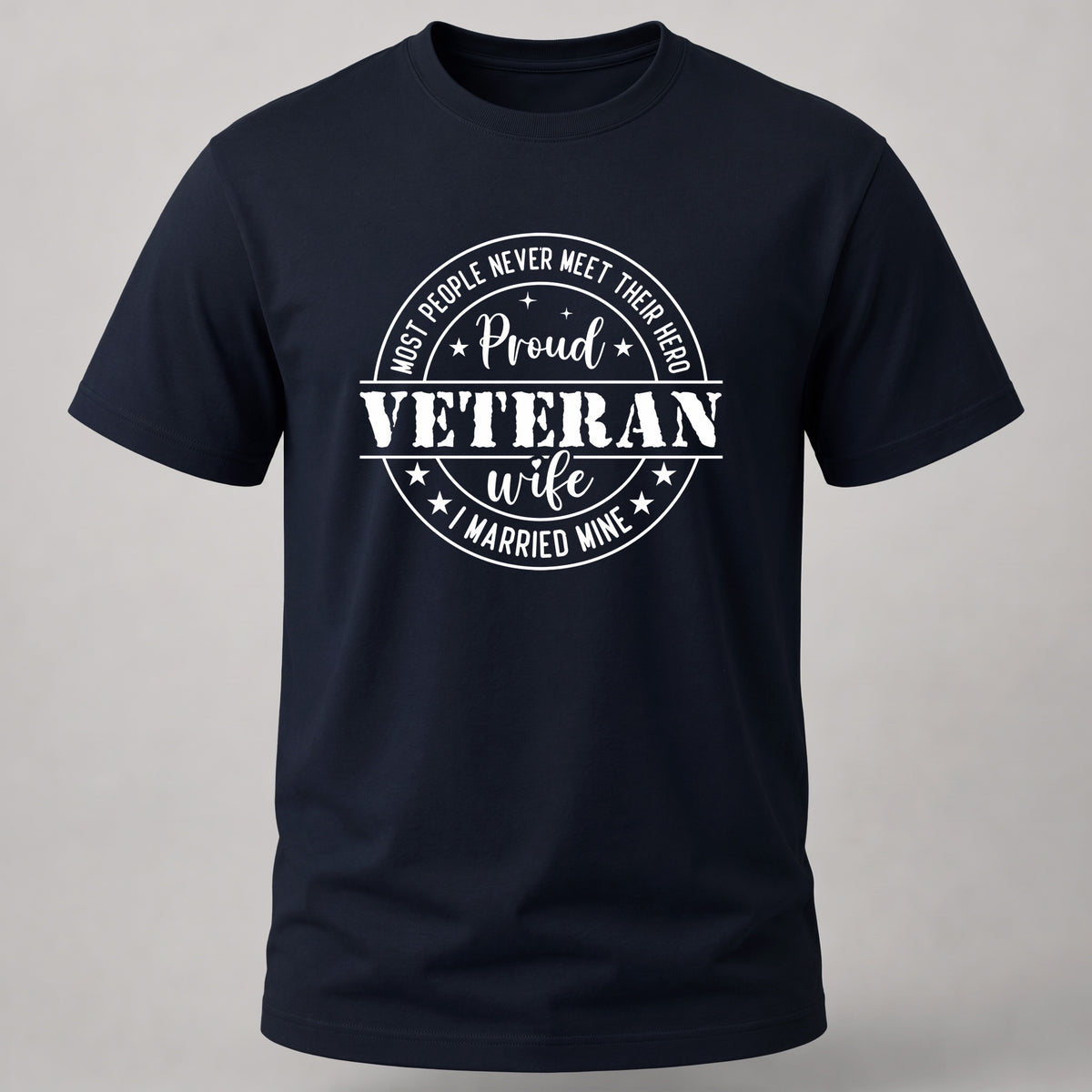 Proud Veteran Wife Navy Blue