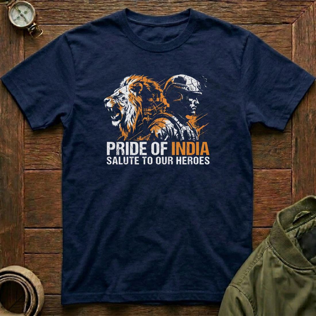 Salute Our Heroes Navy Blue Indian Army T-shirt - view 3