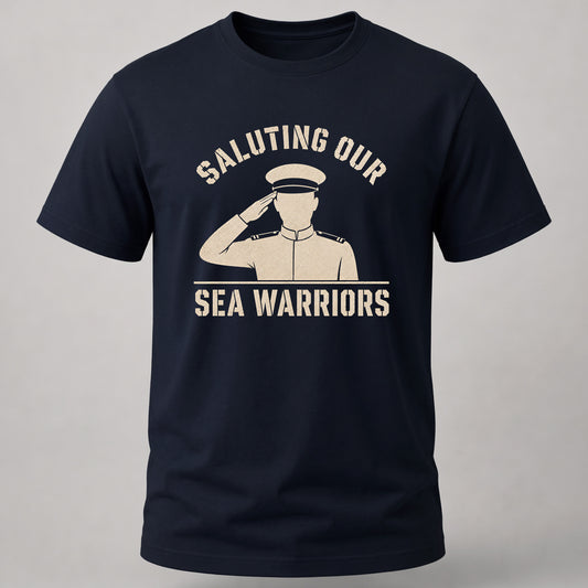 Saluting Our Sea Warriors Navy Blue