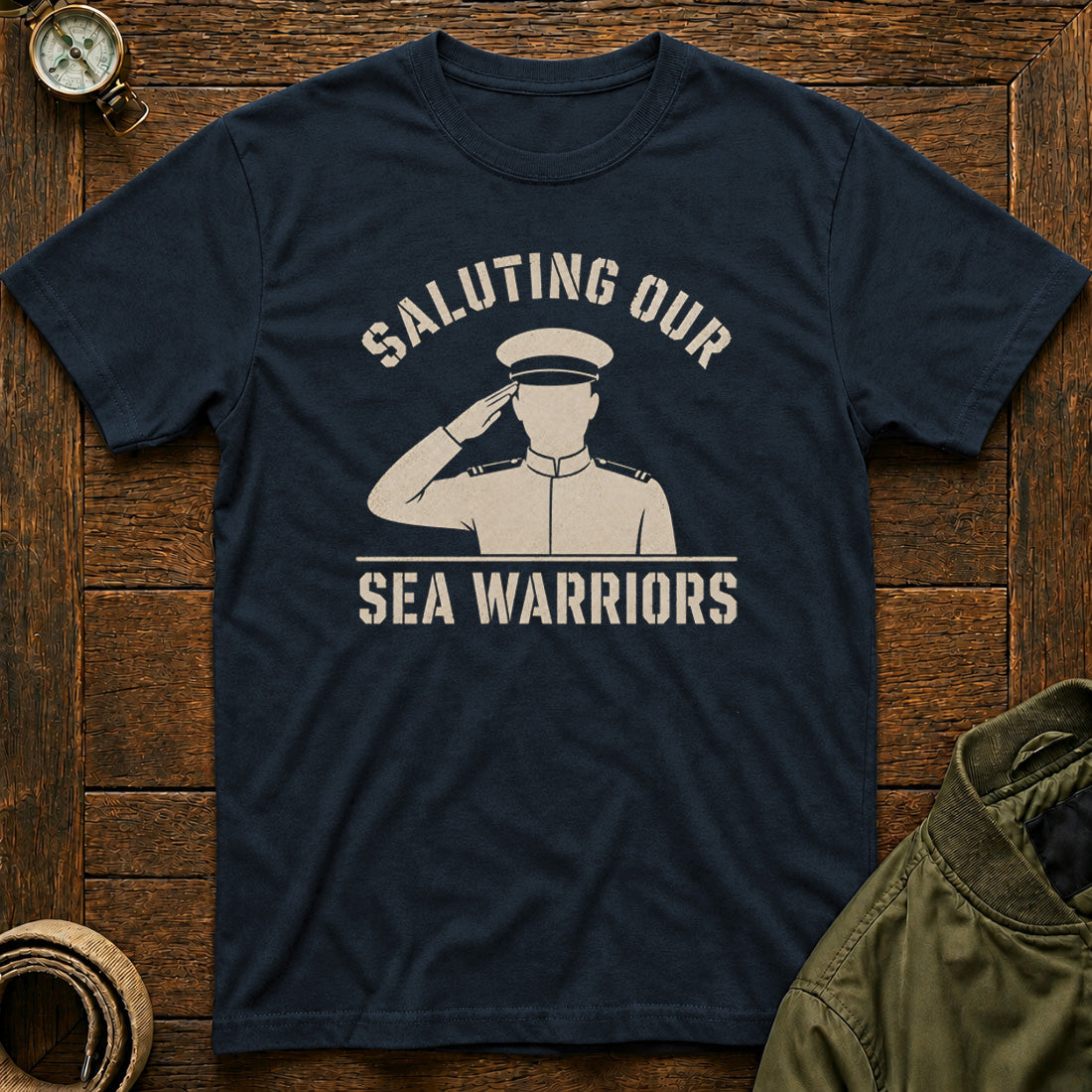 Saluting Our Sea Warriors Navy Blue