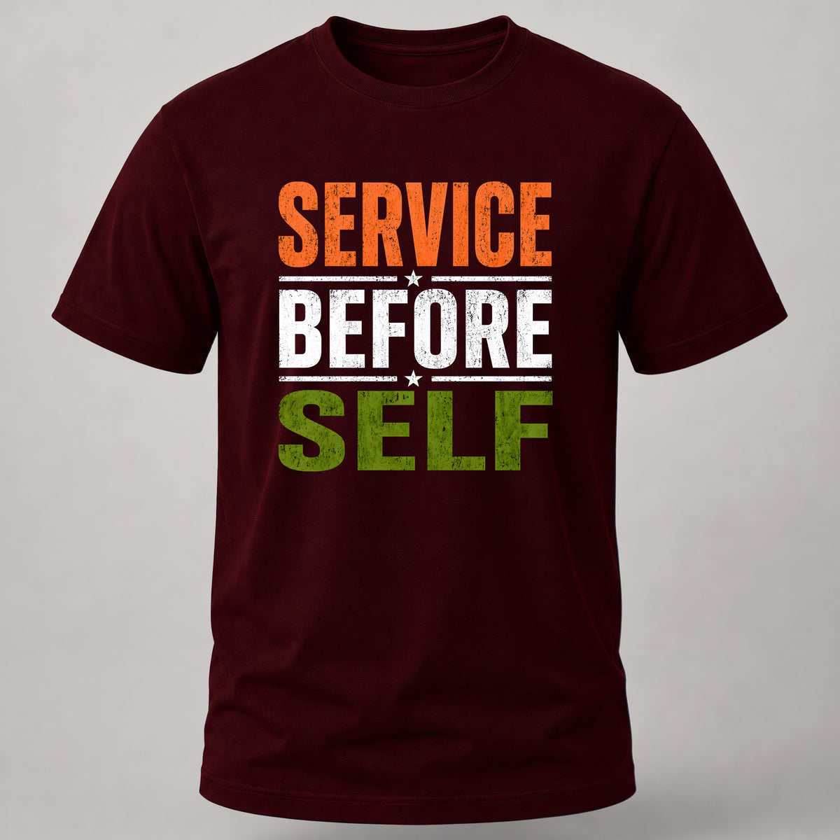 Service Before Self T-shirt Maroon