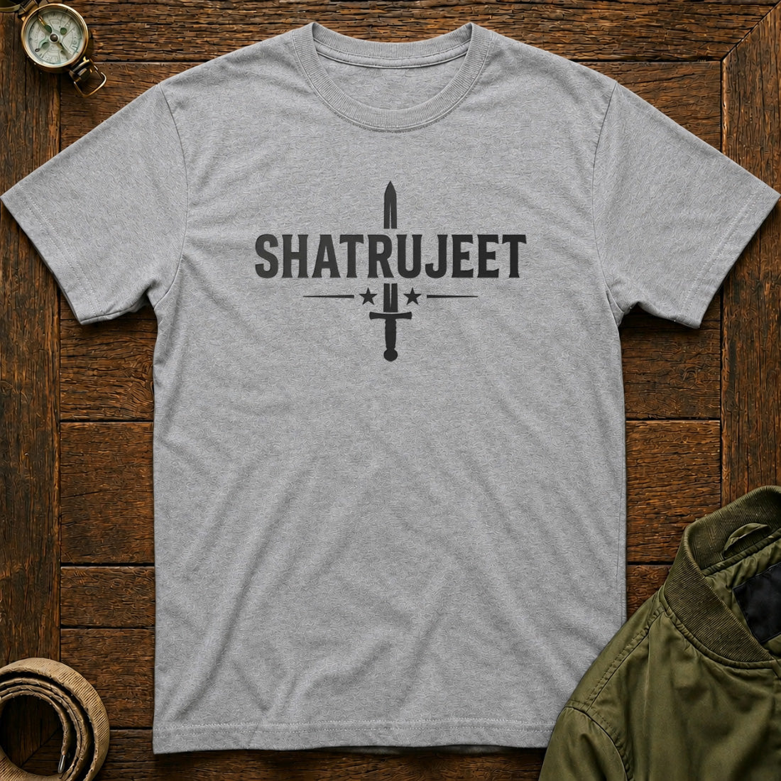 Shatrujeet Tee Grey Melange