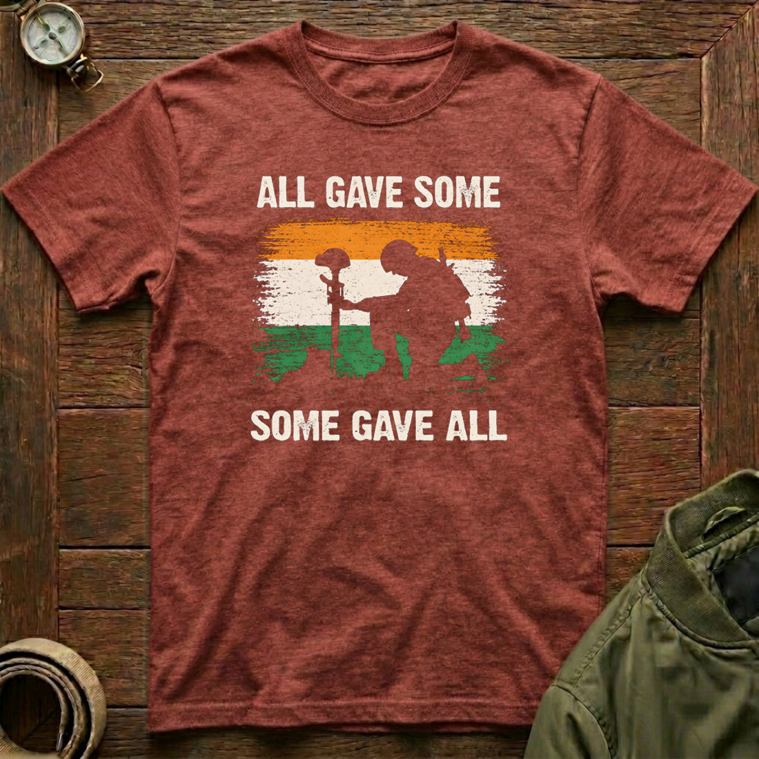 Some Gave All T-shirt Brown Indian Army - view 2