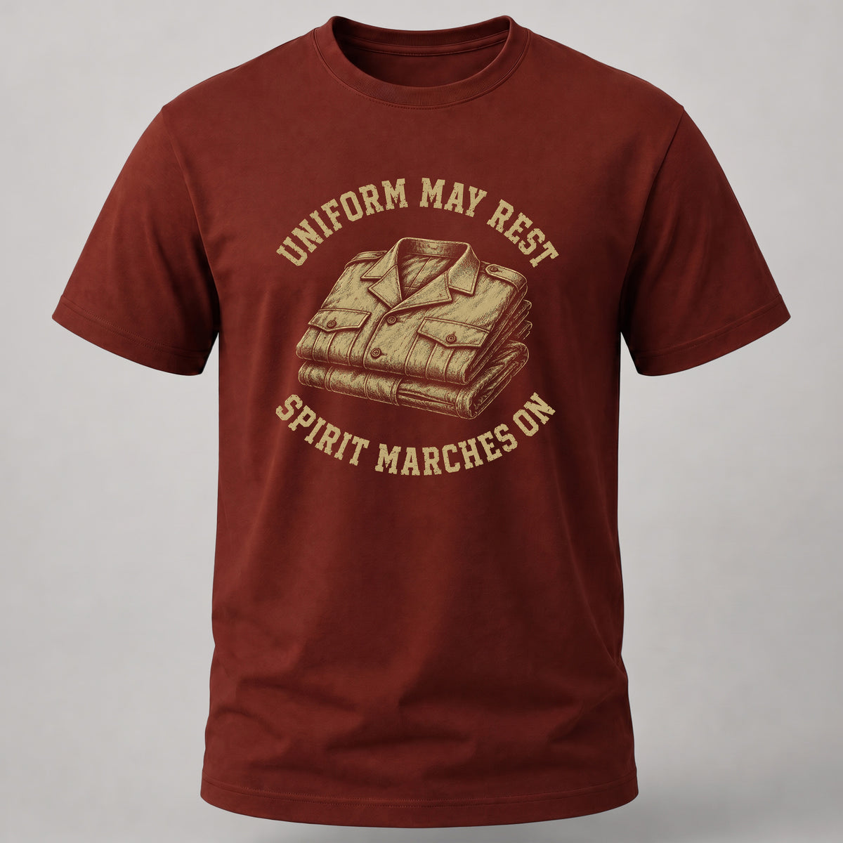 Spirit Marches On Brick Red