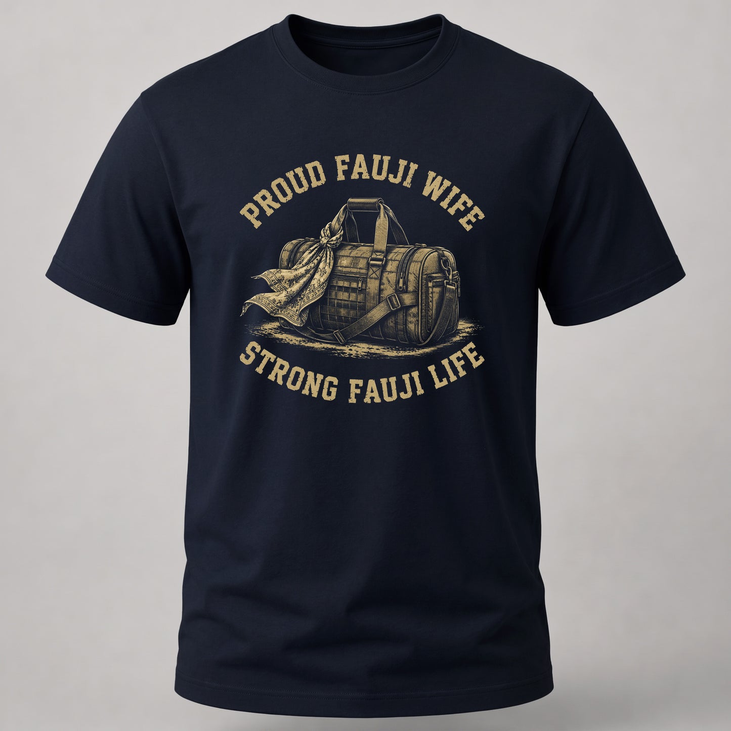 Strong Fauji Wife Navy Blue
