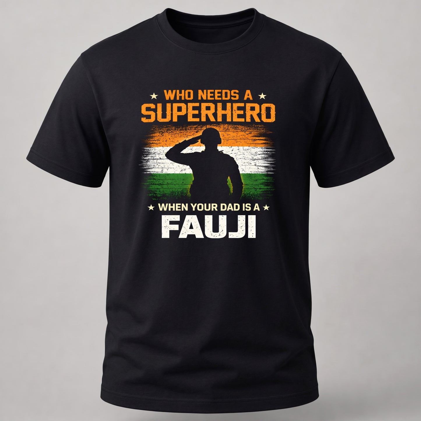 Superhero Fauji Dad Black
