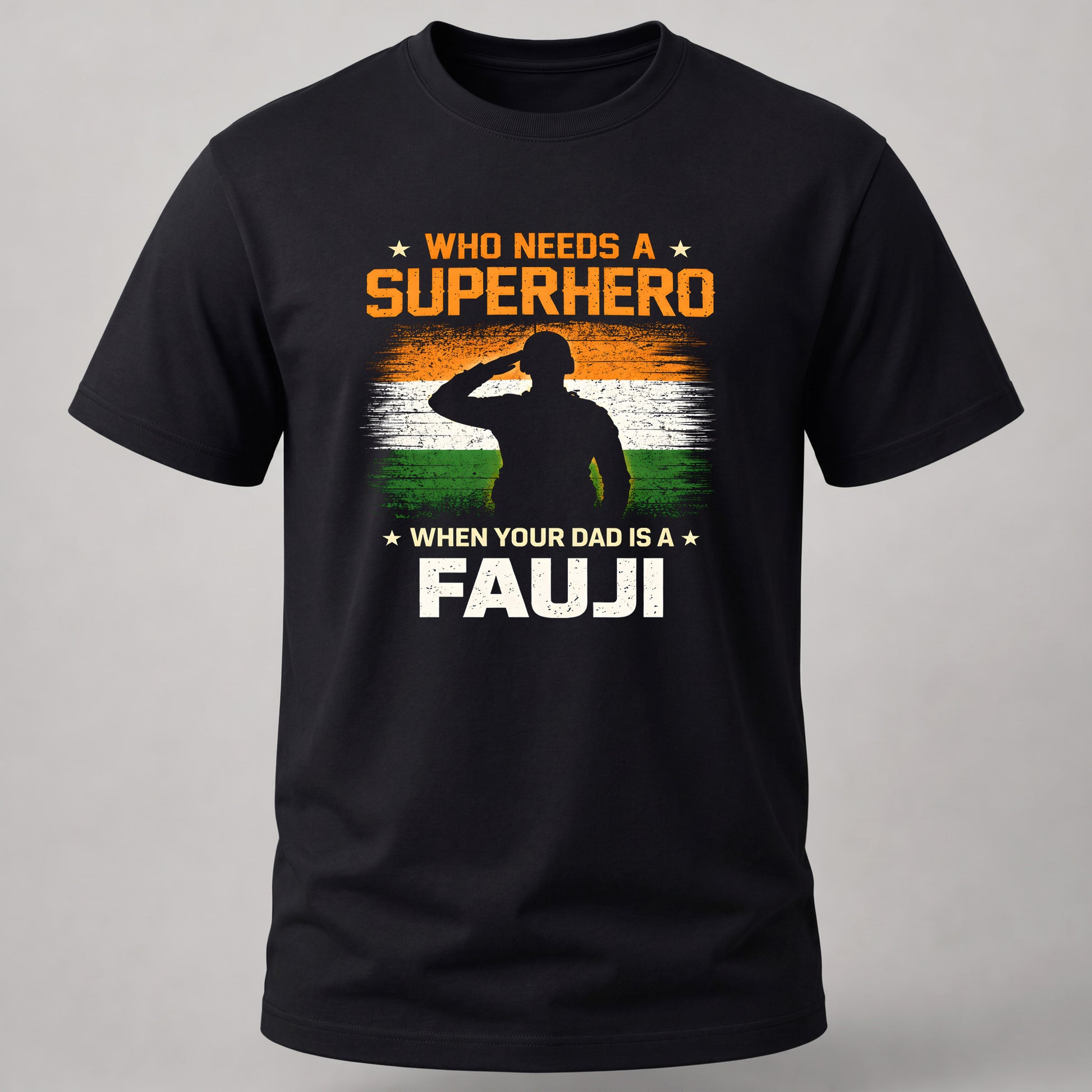 Superhero Fauji Dad Black