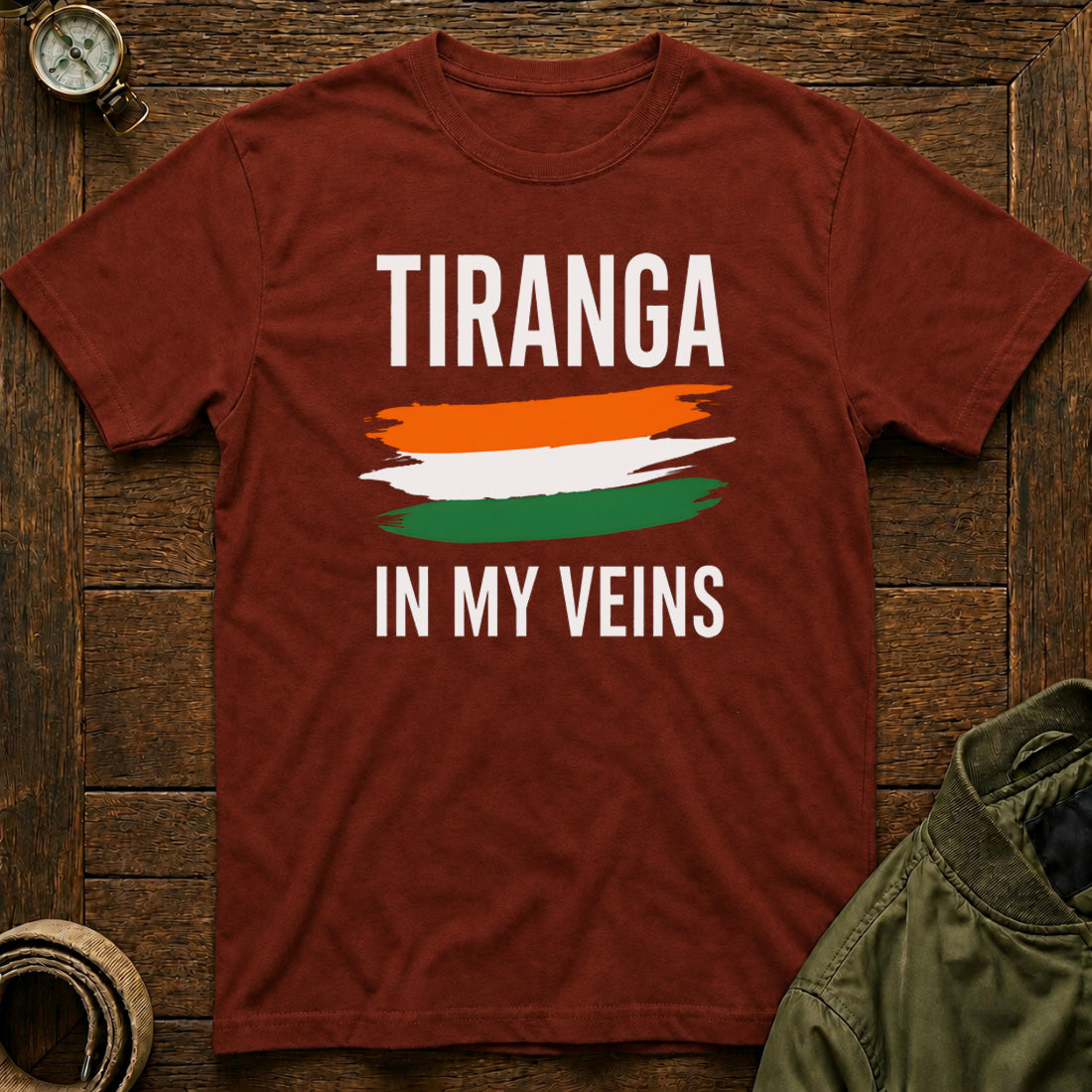 Tiranga in my Veins Brick Red
