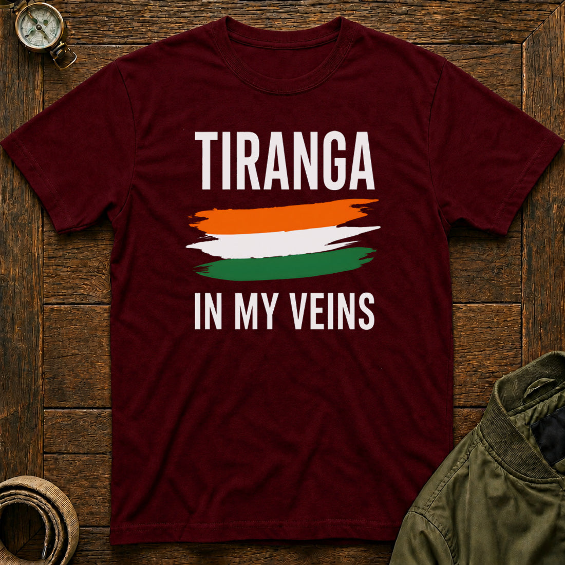 Tiranga in my Veins Maroon