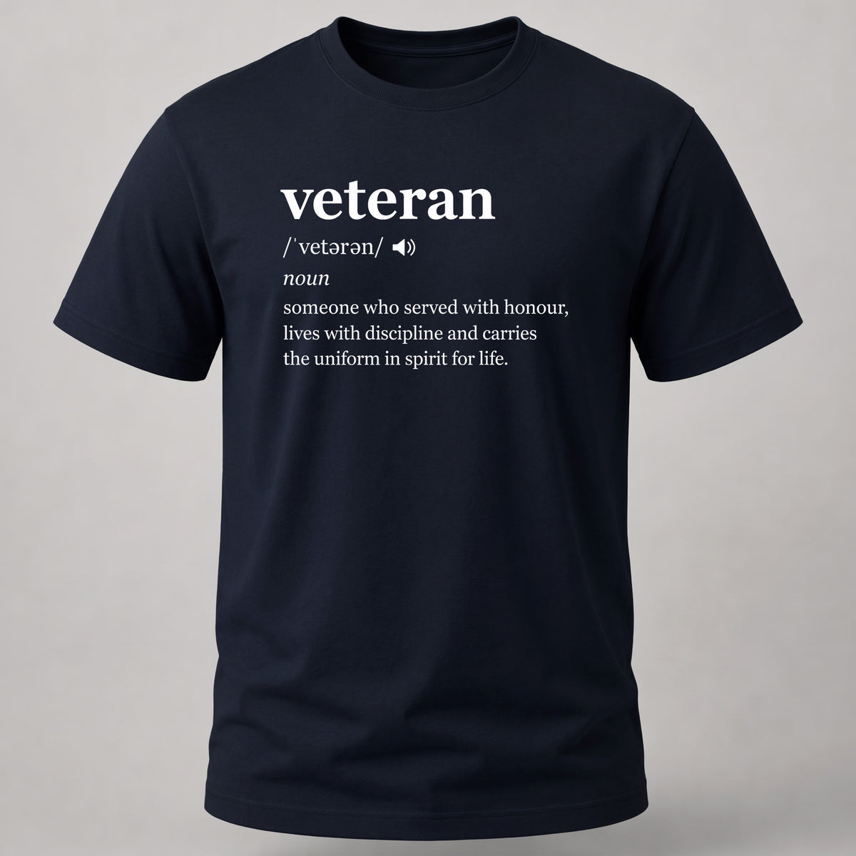 Veteran Dictionary T-shirt Navy Blue