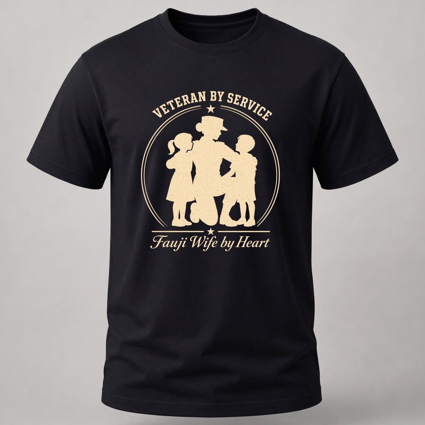 Veteran and Fauji Wife Black