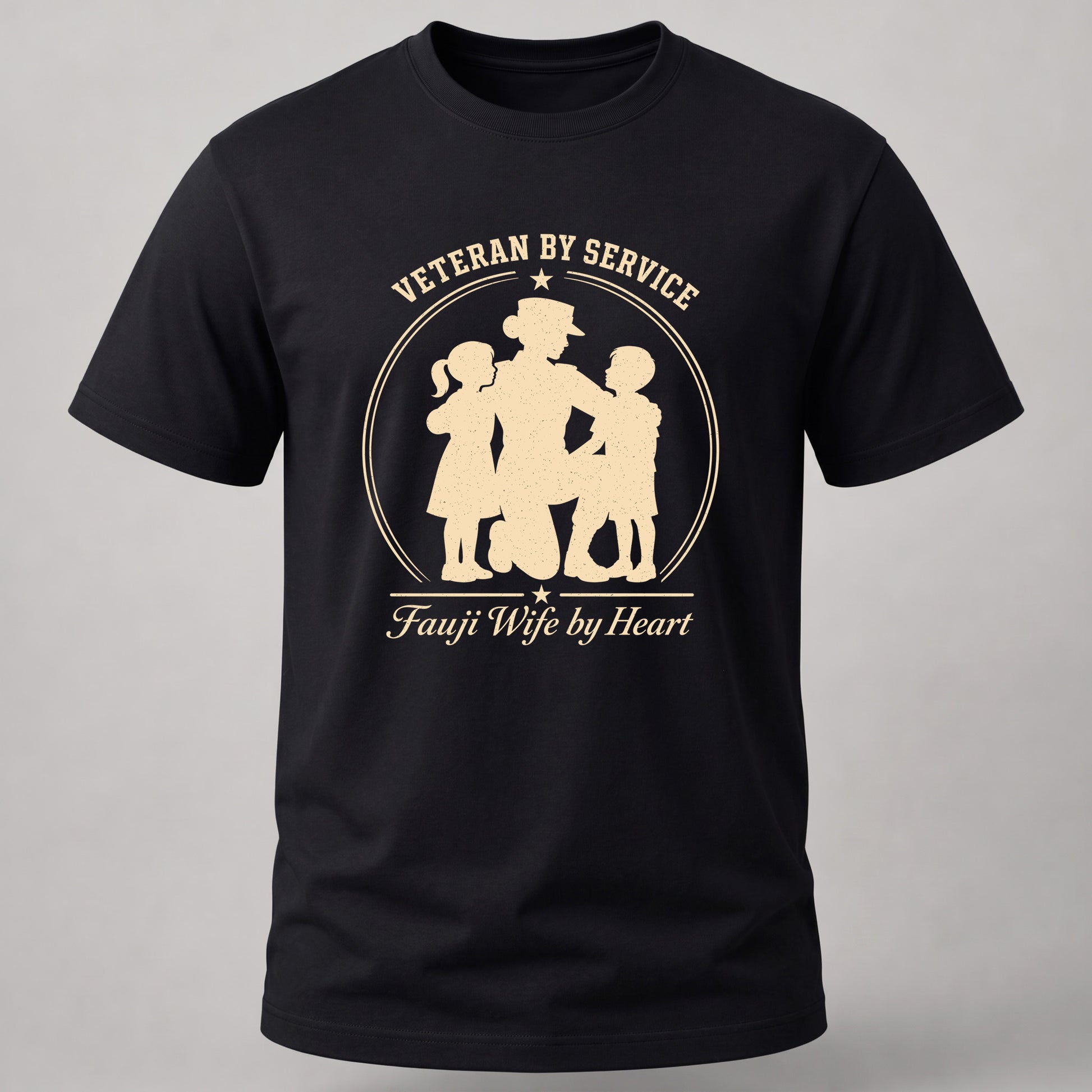 Veteran and Fauji Wife Black