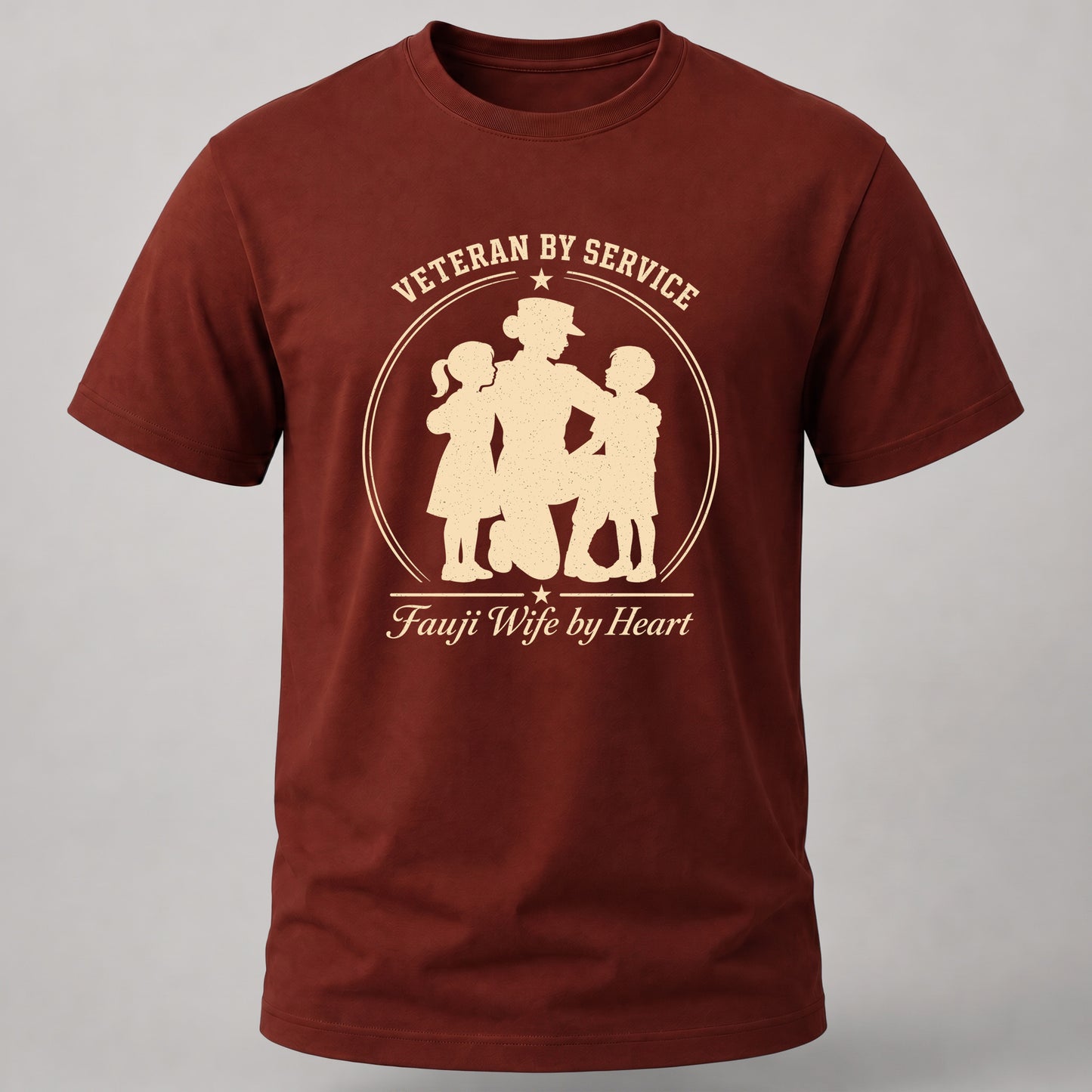 Veteran and Fauji Wife Brick Red