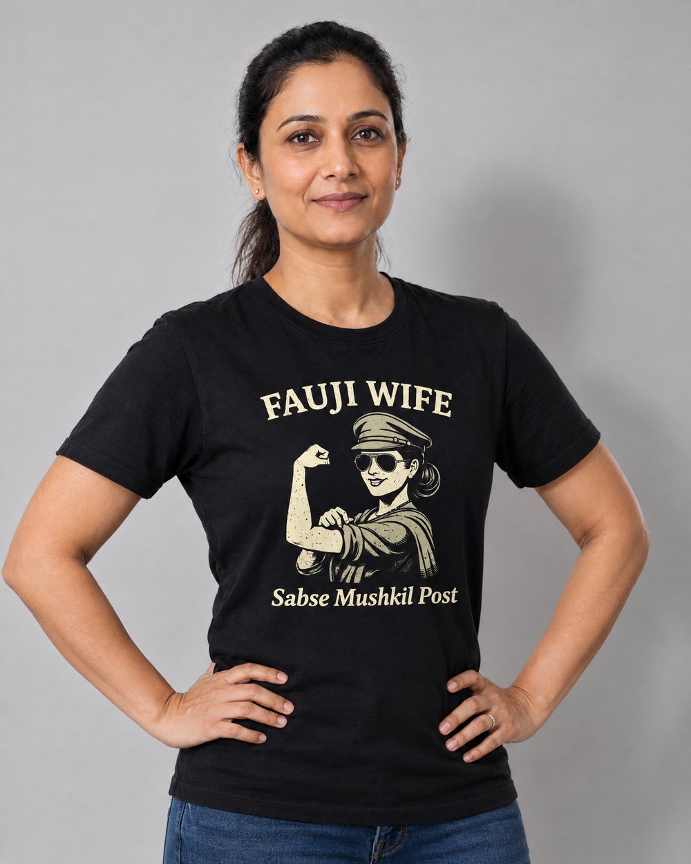 Sabse Mushkil Post t-shirt worn by a model